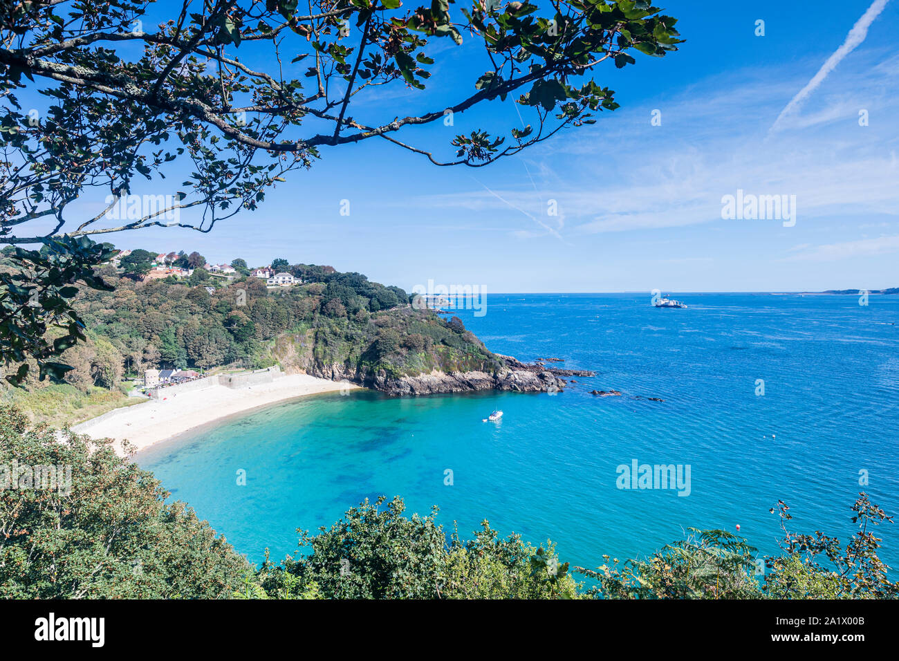 Fermain Bay, Guernsey Stock Photo