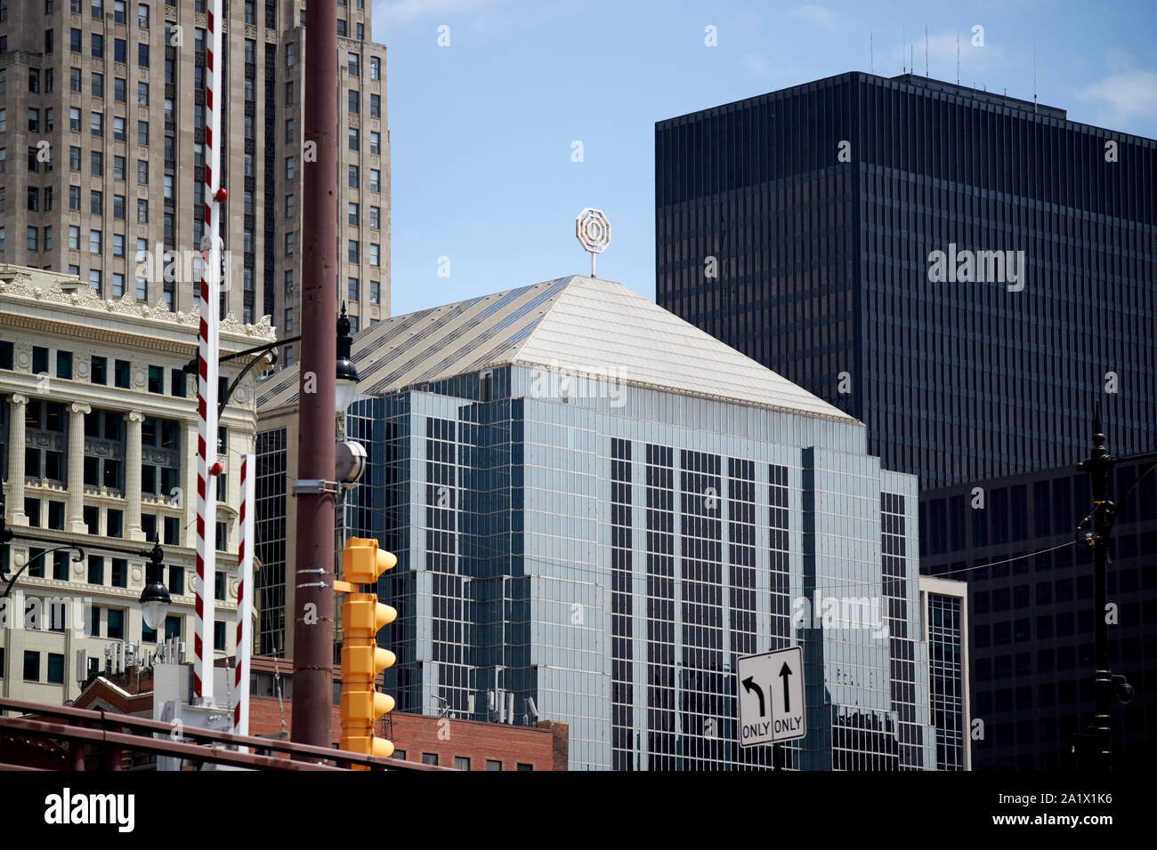 buildings and rooftops in the financial district of the loop