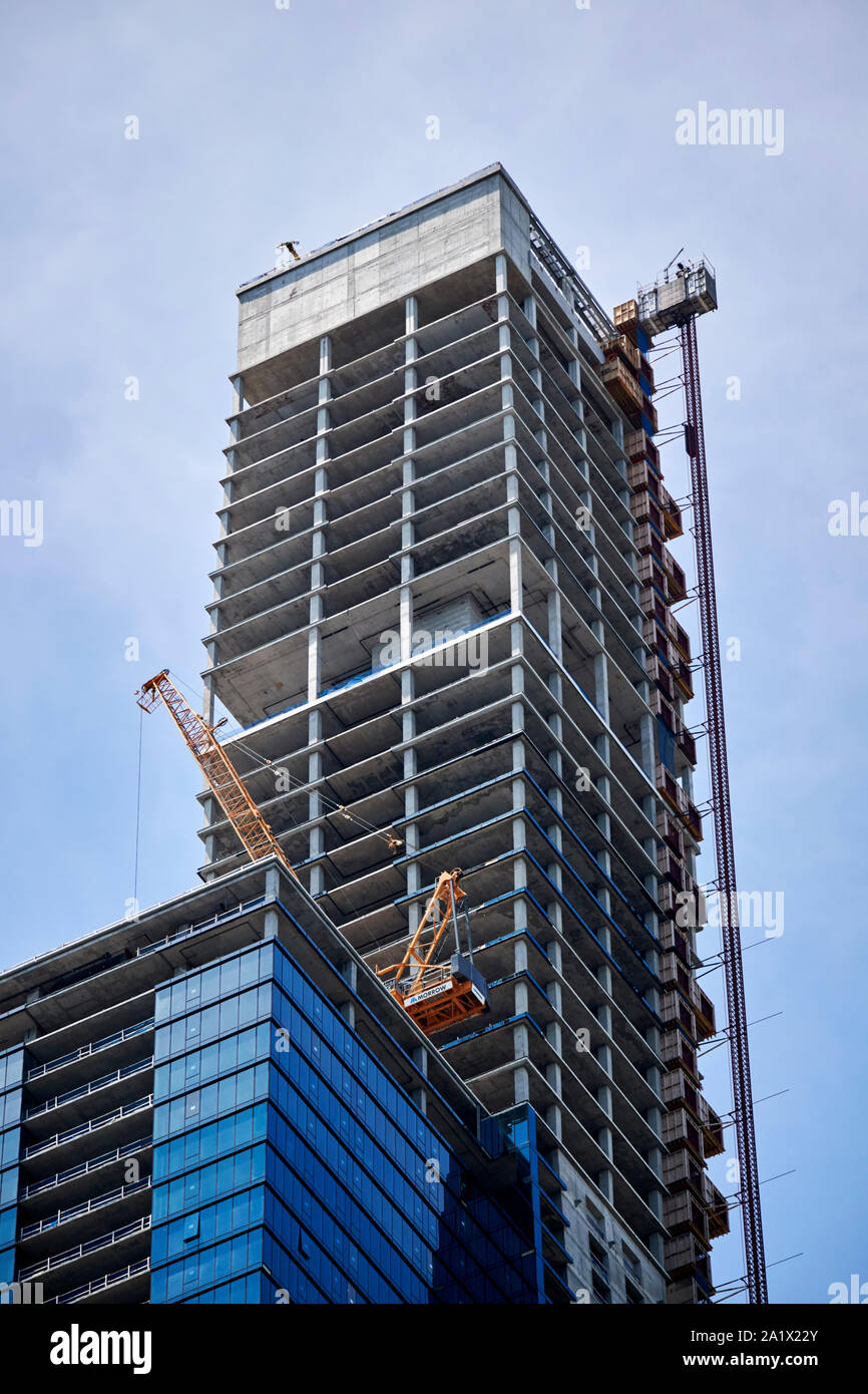 new vista tower under construction at lakeshore east chicago illinois united states of america Stock Photo