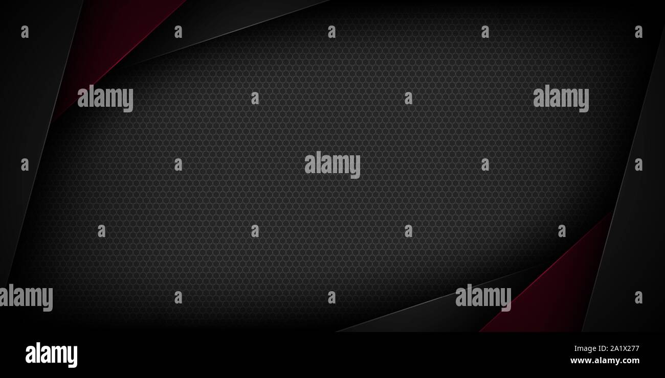 Black abstract vector background with overlapping characteristics Stock ...
