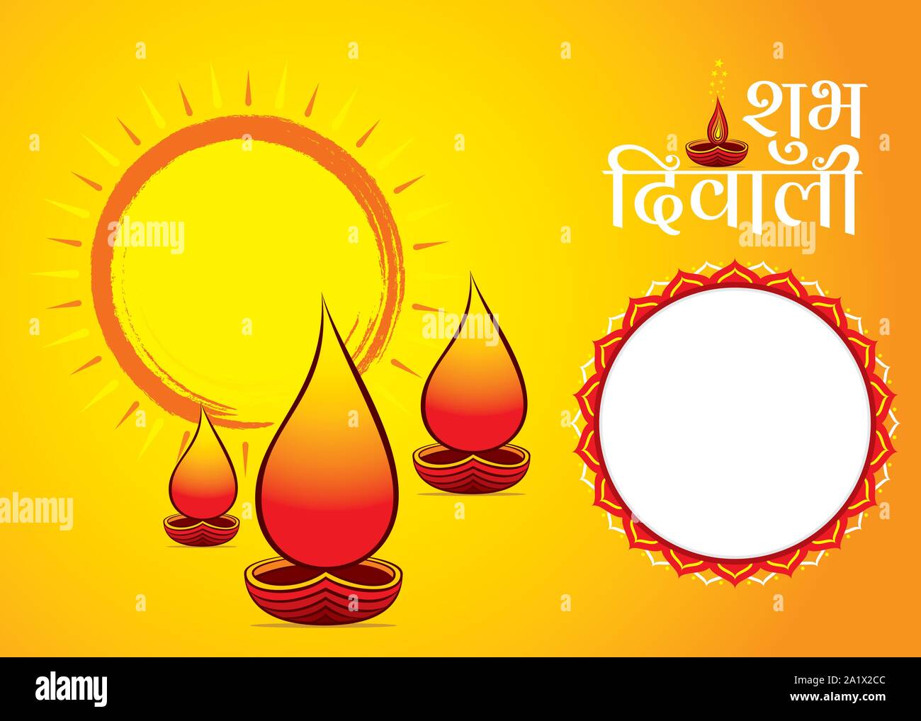 Diwali festival of light in india. creative diwali greeting card ...