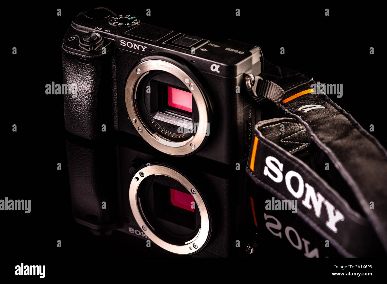 Camera Sony closeup of Alpha 6400 mirrorless Stock Photo - Alamy