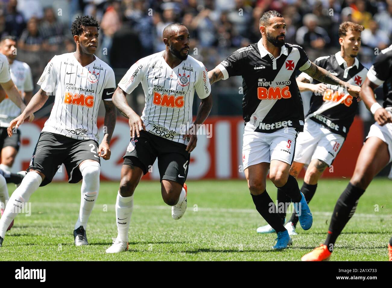 Sao Paulo Sp 29 09 2019 Corinthians X Vasco Gil Manoel And Leandro Castan During The Match