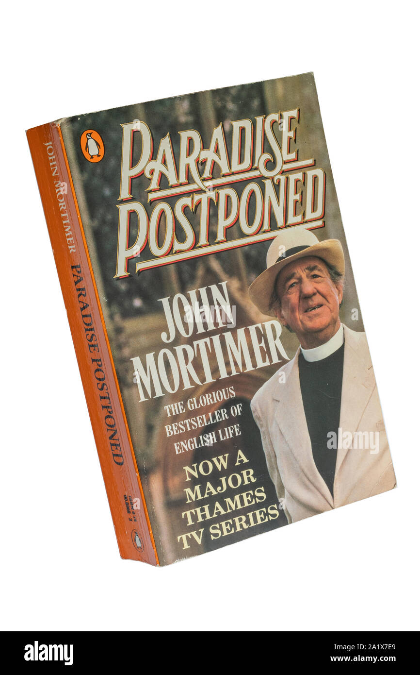 Paradise Postponed paperback book, a novel by John Mortimer Stock Photo
