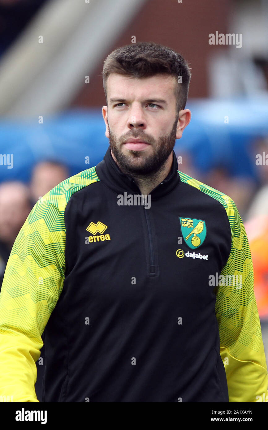 London, UK. 28th Sep, 2019. Grant Hanley of Norwich City before the Premier League match between Crystal Palace and Norwich City at Selhurst Park on September 28th 2019 in London, England. (Photo by Mick Kearns/phcimages.com) Credit: PHC Images/Alamy Live News Stock Photo