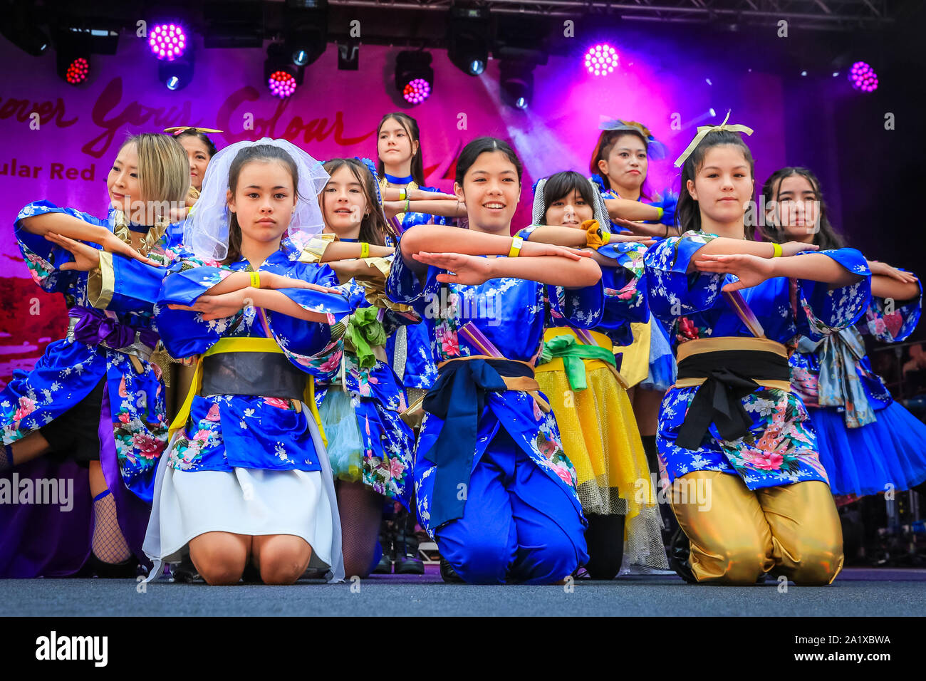 London, UK, 29th Sep 2019. Members of Brighton and Hove Japanese club