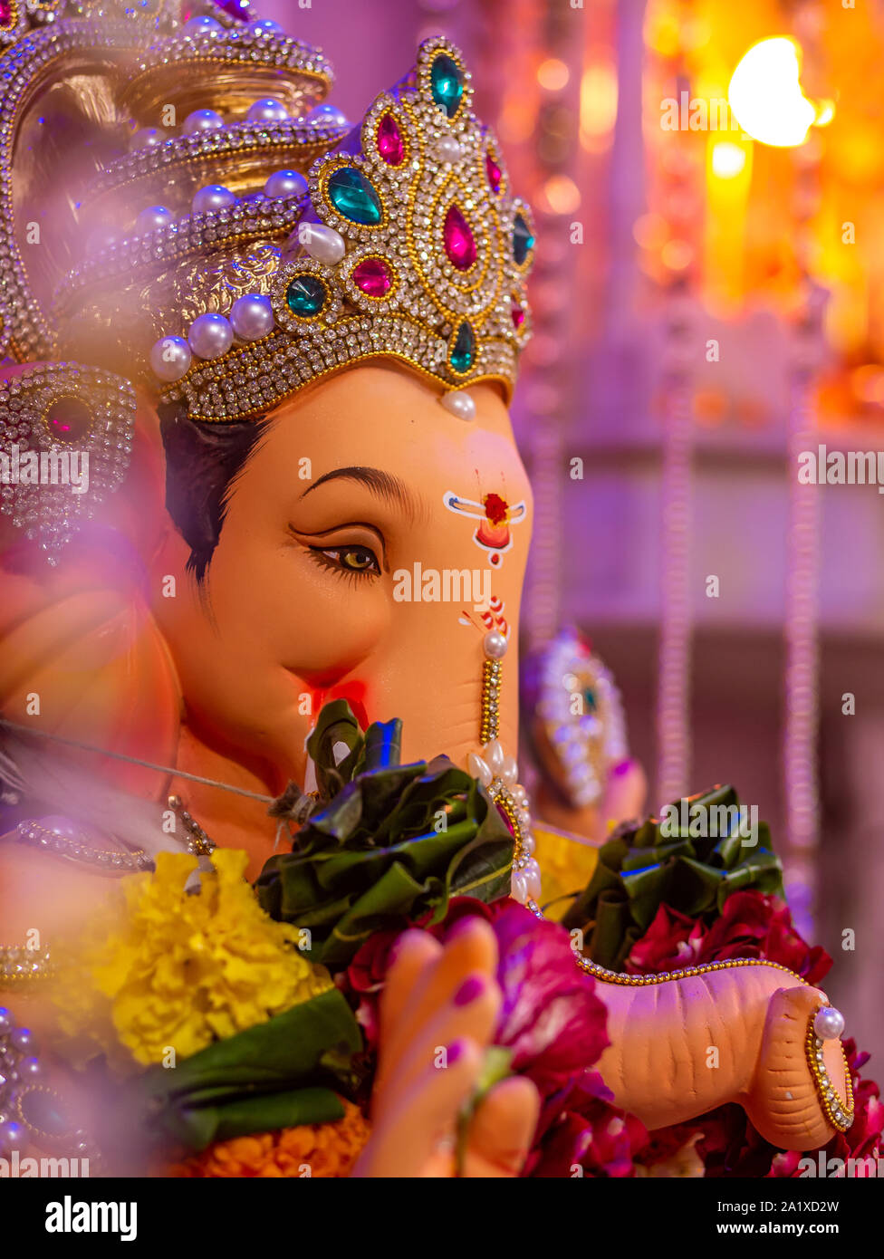 Beautiful statue of Lord Ganesha Stock Photo - Alamy