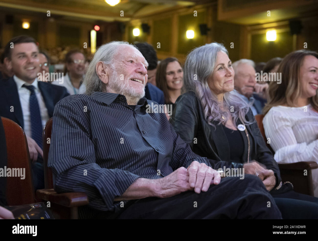 Austin, Texas, USA. 28th Sep, 2019. Singer Willie Nelson and wife Annie
