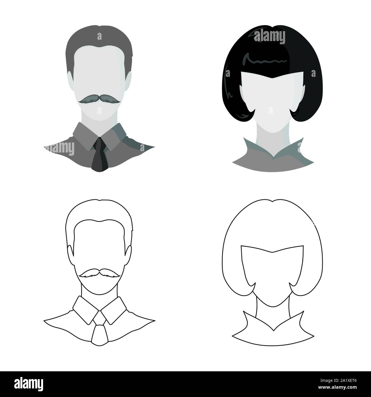 Vector illustration of professional and photo symbol. Collection of professional and profile vector icon for stock. Stock Vector
