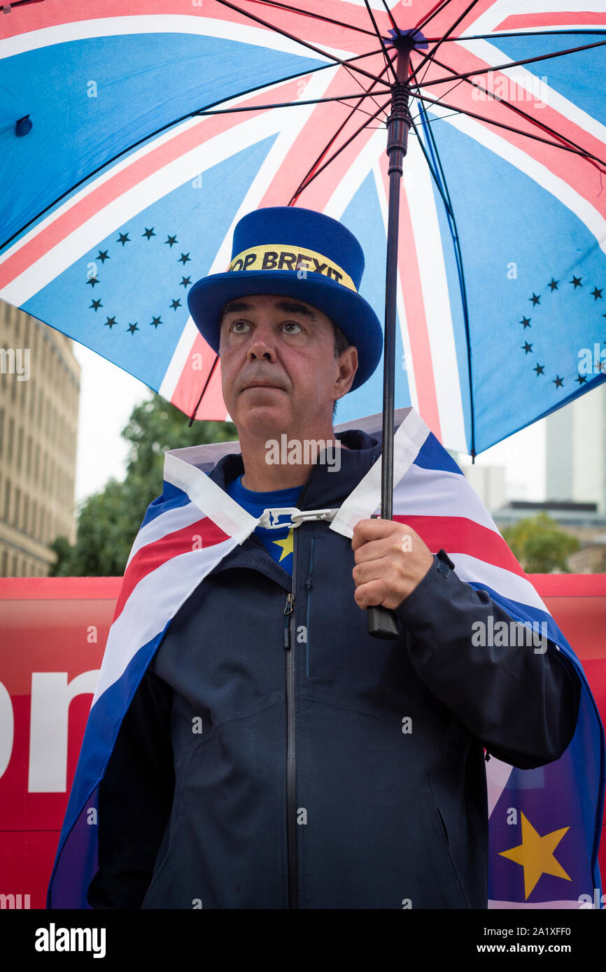 Manchester, UK. 29 September, 2019. Thousands of stop-Brexit demonstrators marched through the city and past the Conservative Party Conference this afternoon. Reject-Brexit supporters from across the country came in response to the anger felt towards the current political situation around Brexit. Andy Barton/Alamy Live News Stock Photo