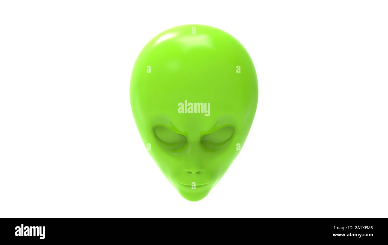 3d rendering of an alien face isolated in white background Stock Photo ...