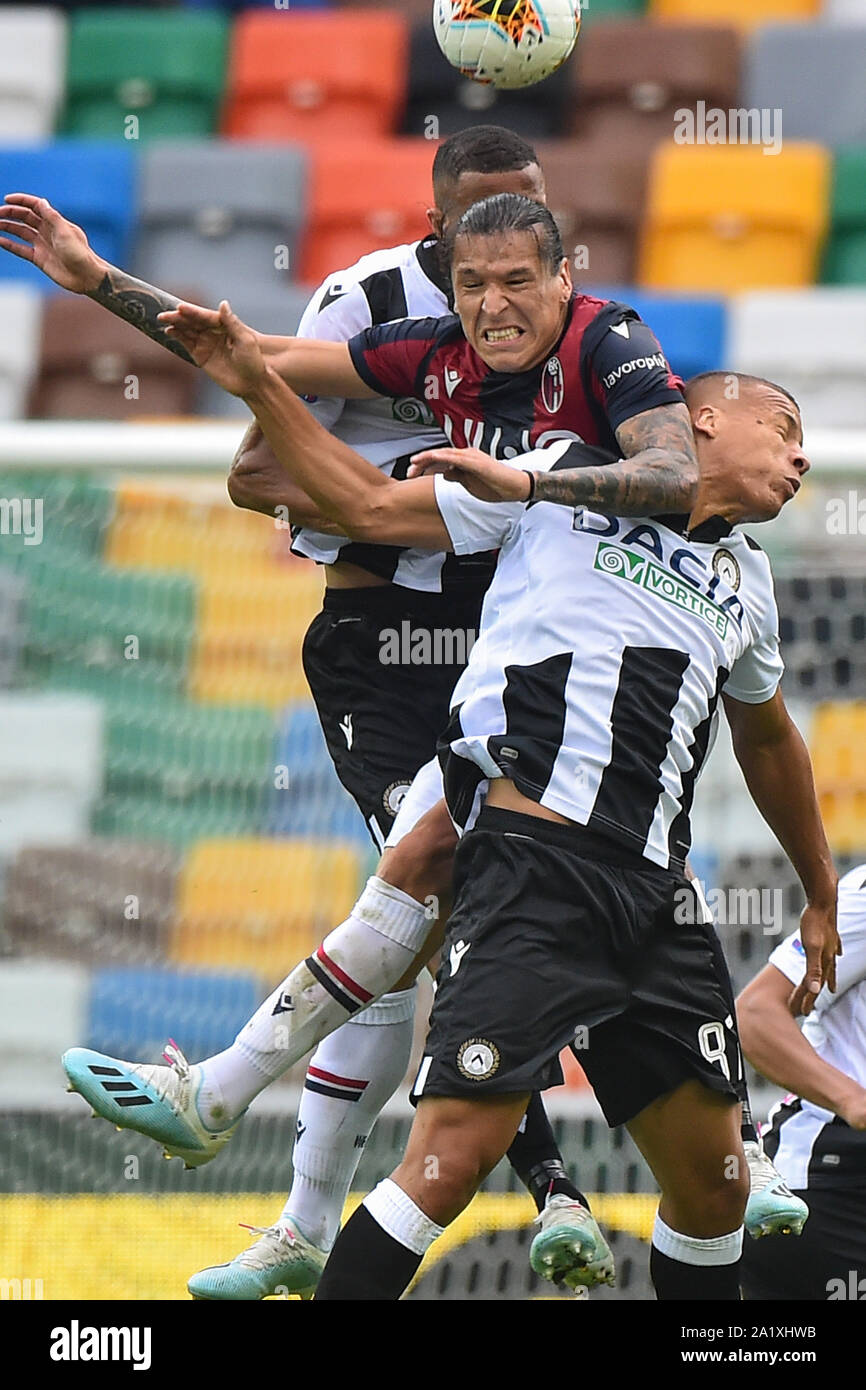 Udine Italy 29 Sep 2019 Federico Santander Of Bologna Contrastato From Sebastien De Maio Dell Udinese During Udinese Vs Bologna Italian Soccer Serie A Men Championship Credit Lps Franco Debernardi Alamy Live News