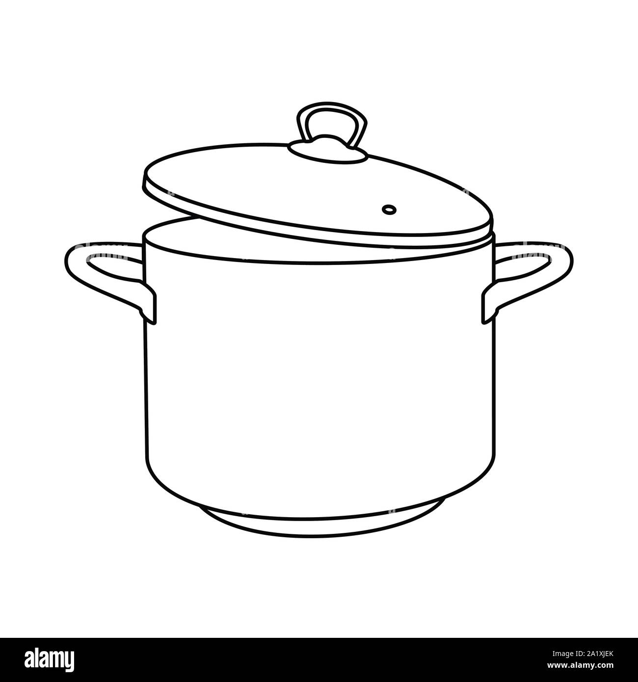 cooking pot clipart outline