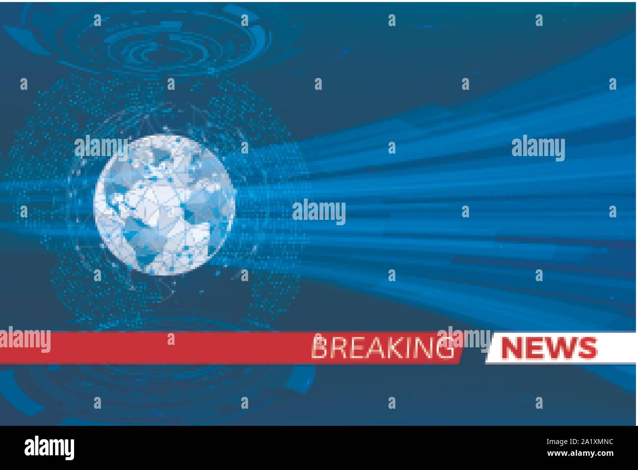 Breaking News background. Breaking news studio template. Vector illustration Stock Vector