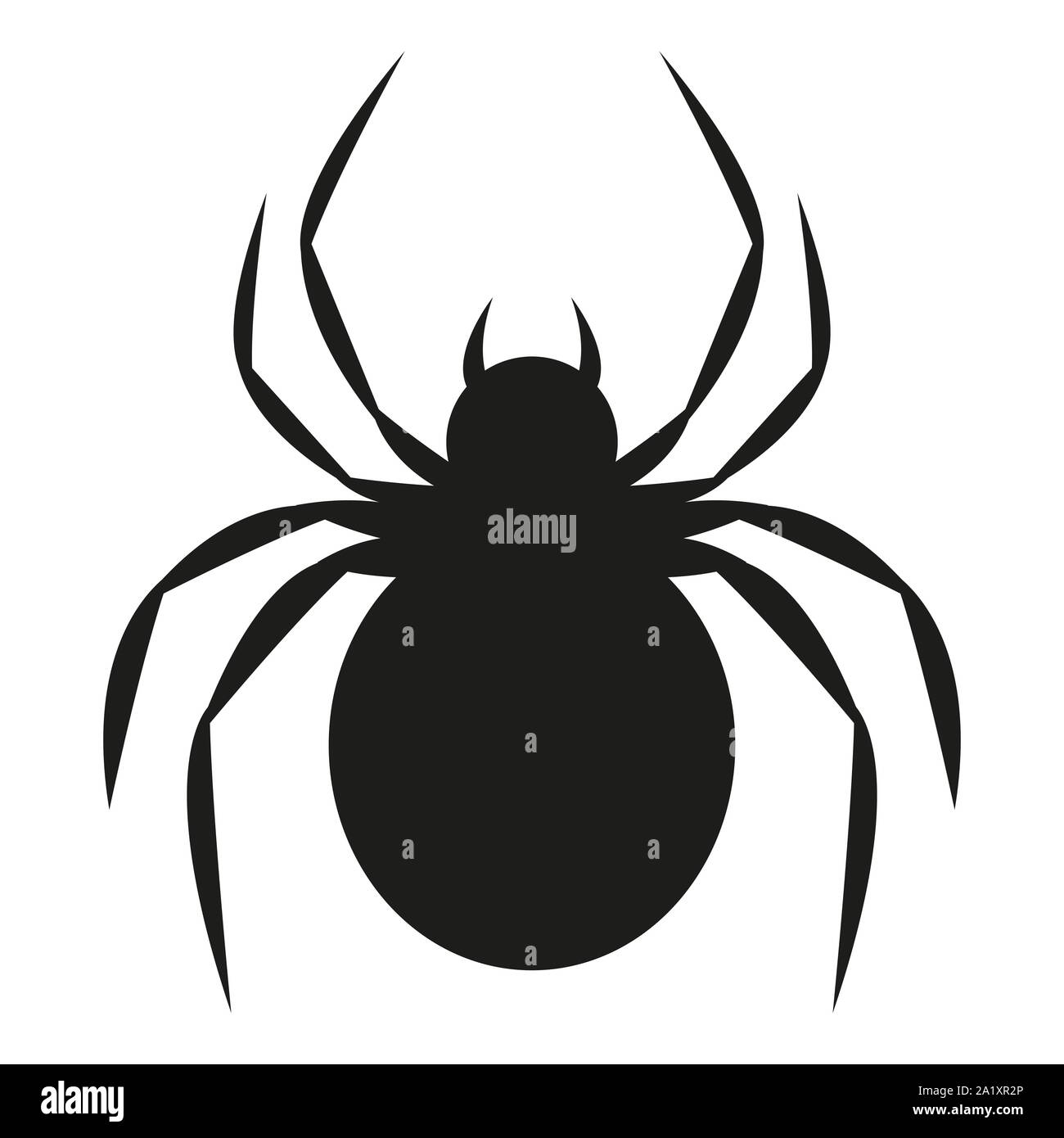 Silhouette of black spider Stock Vector