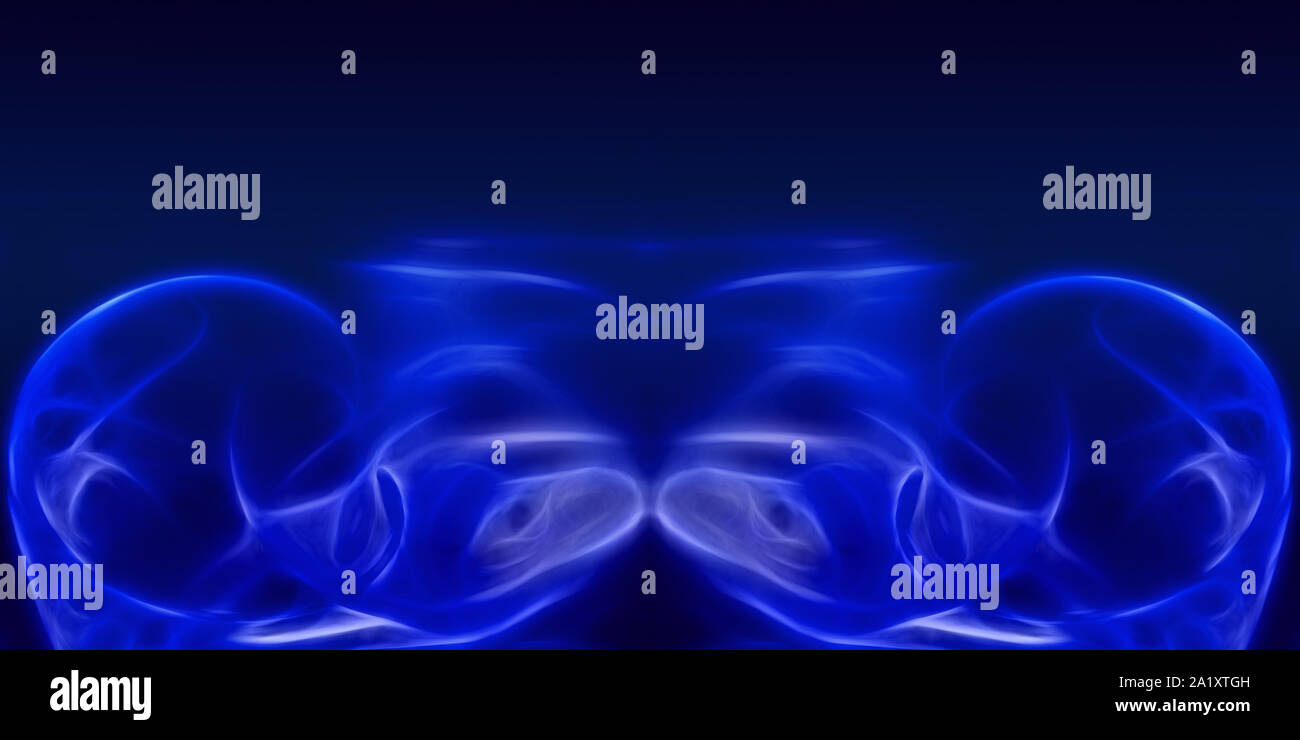 Blue abstract plasma motion curve soft beam 3D render background Stock Photo