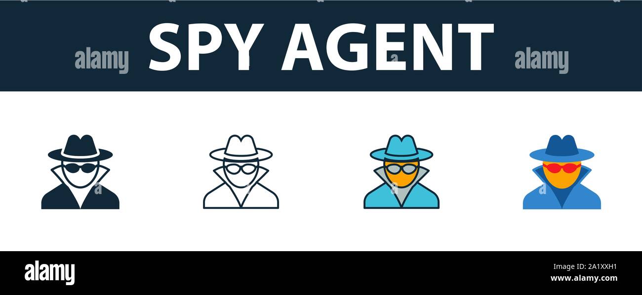 Premium Vector  Spy silhouette of secret service agent and the