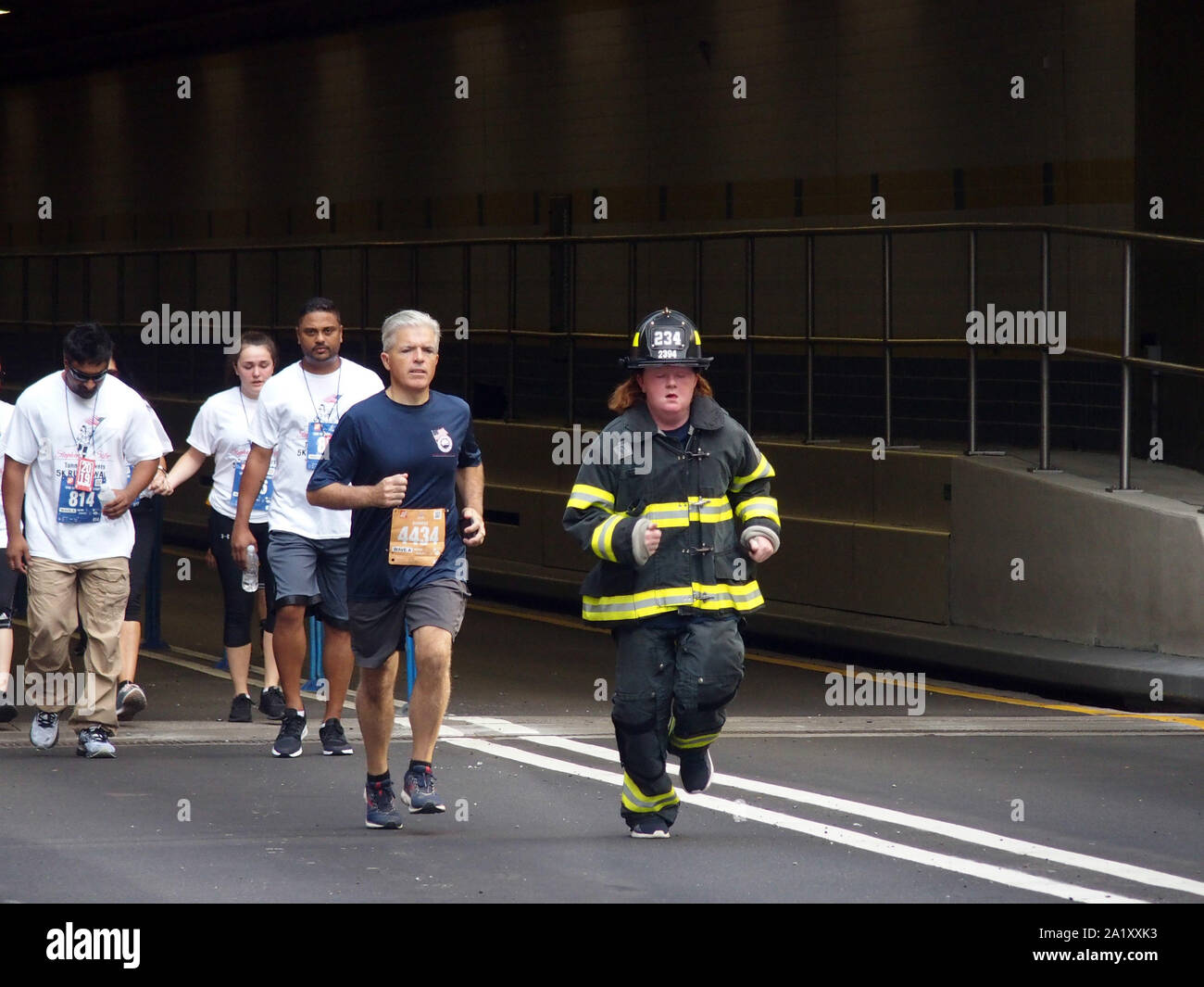 September 29, 2019, New York, New York, USA: The Stephen Siller Tunnel to  Towers Foundation held its 18th annual 5K run and walk, which starts in  Brooklyn and traces the final steps