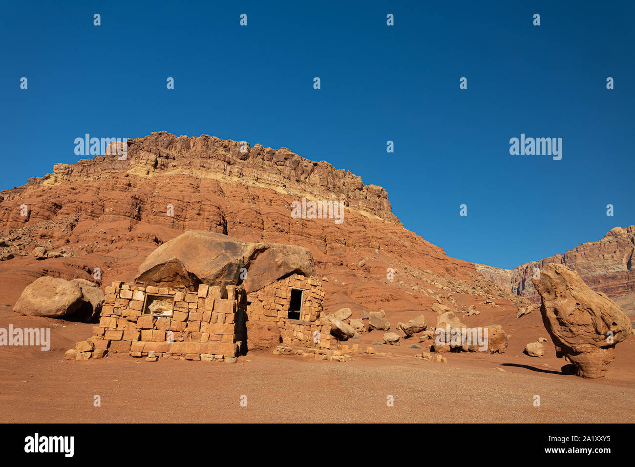 Cliff Dwellers Stone House Stock Photo