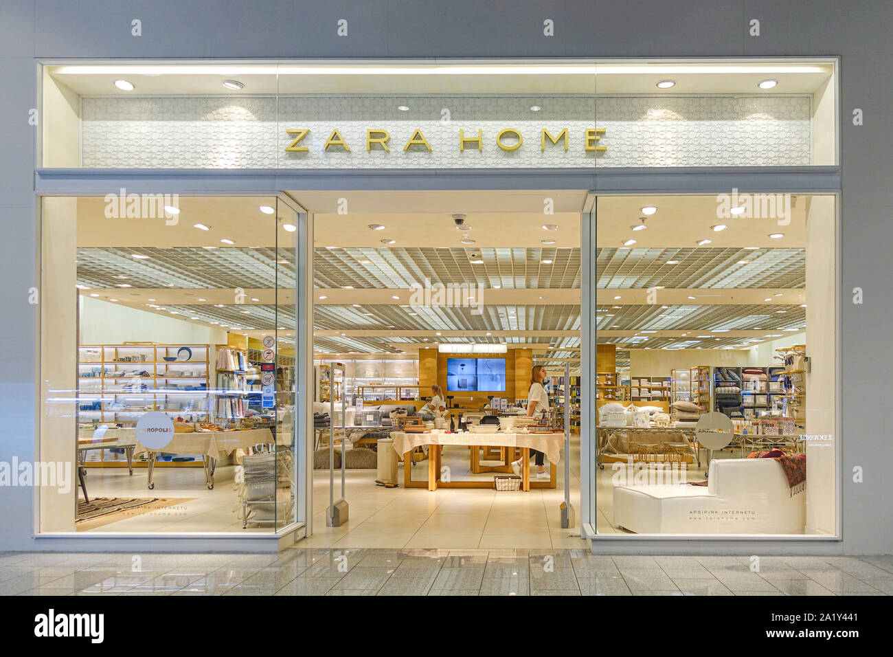 Vilnius, Lithuania - 24 September 2019: Zara Home Store in Vilnius. Zara  Home is Spanish company dedicated to the manufacturing of home textiles  Stock Photo - Alamy