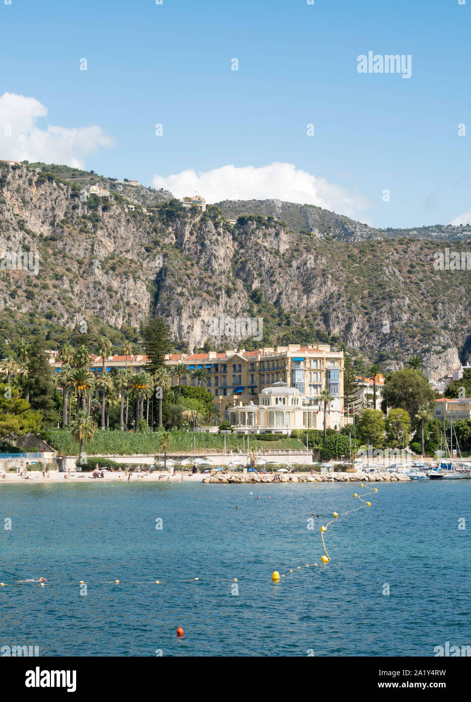 The Hotel Bristol near the seafront at Beaulieu Sur Mer, France, Europe Stock Photo