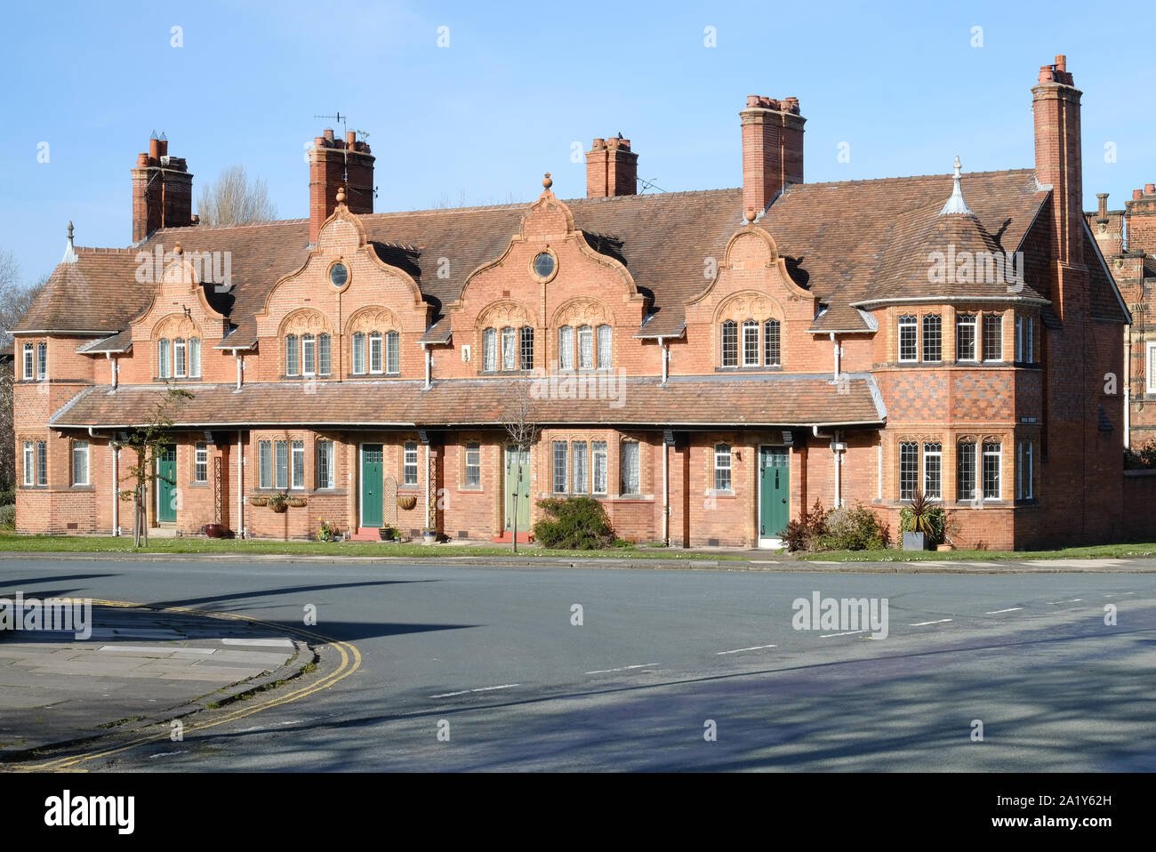 Houses in Port Sunlight village, Wirral, Merseyside, UK Stock Photo