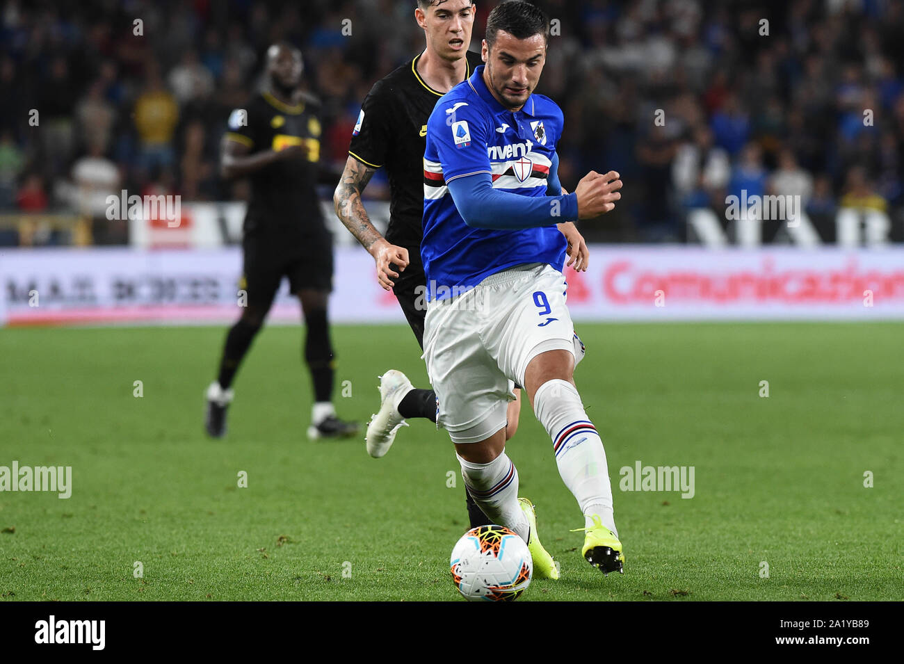 FEDERICONAZZOLI , SAMPDORIA,  during Sampdoria Vs Inter , Genova, Italy, 28 Sep 2019, Soccer Italian Soccer Serie A Men Championship Stock Photo