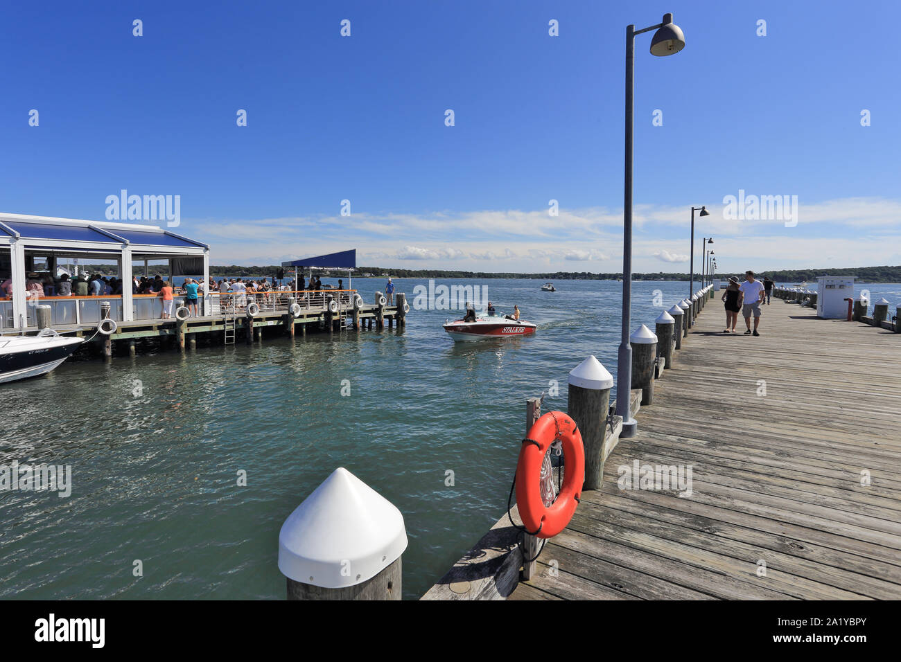 Claudio's on the water Greenport Long Island New York Stock Photo Alamy