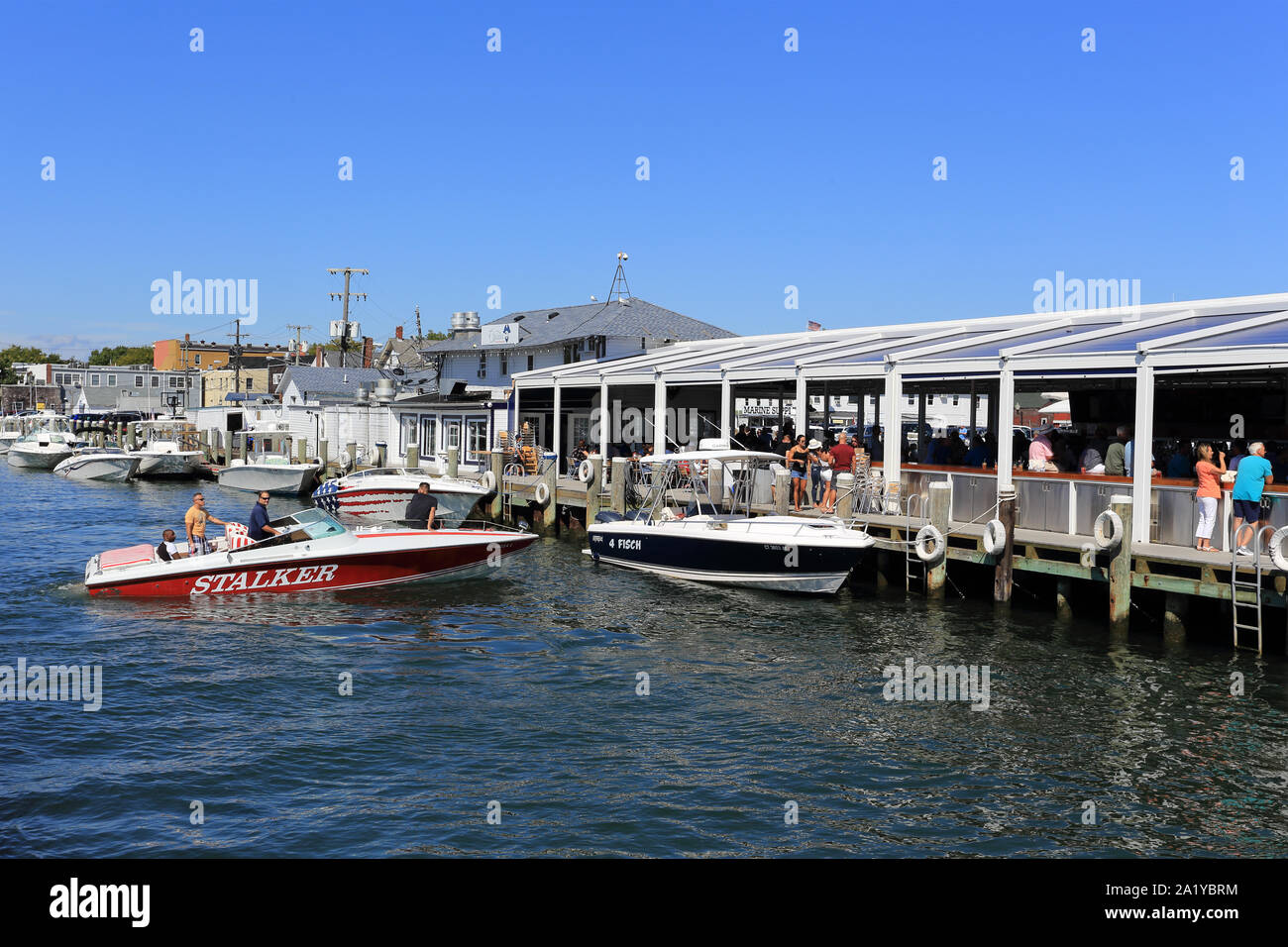 Claudio's on the water Greenport Long Island New York Stock Photo Alamy