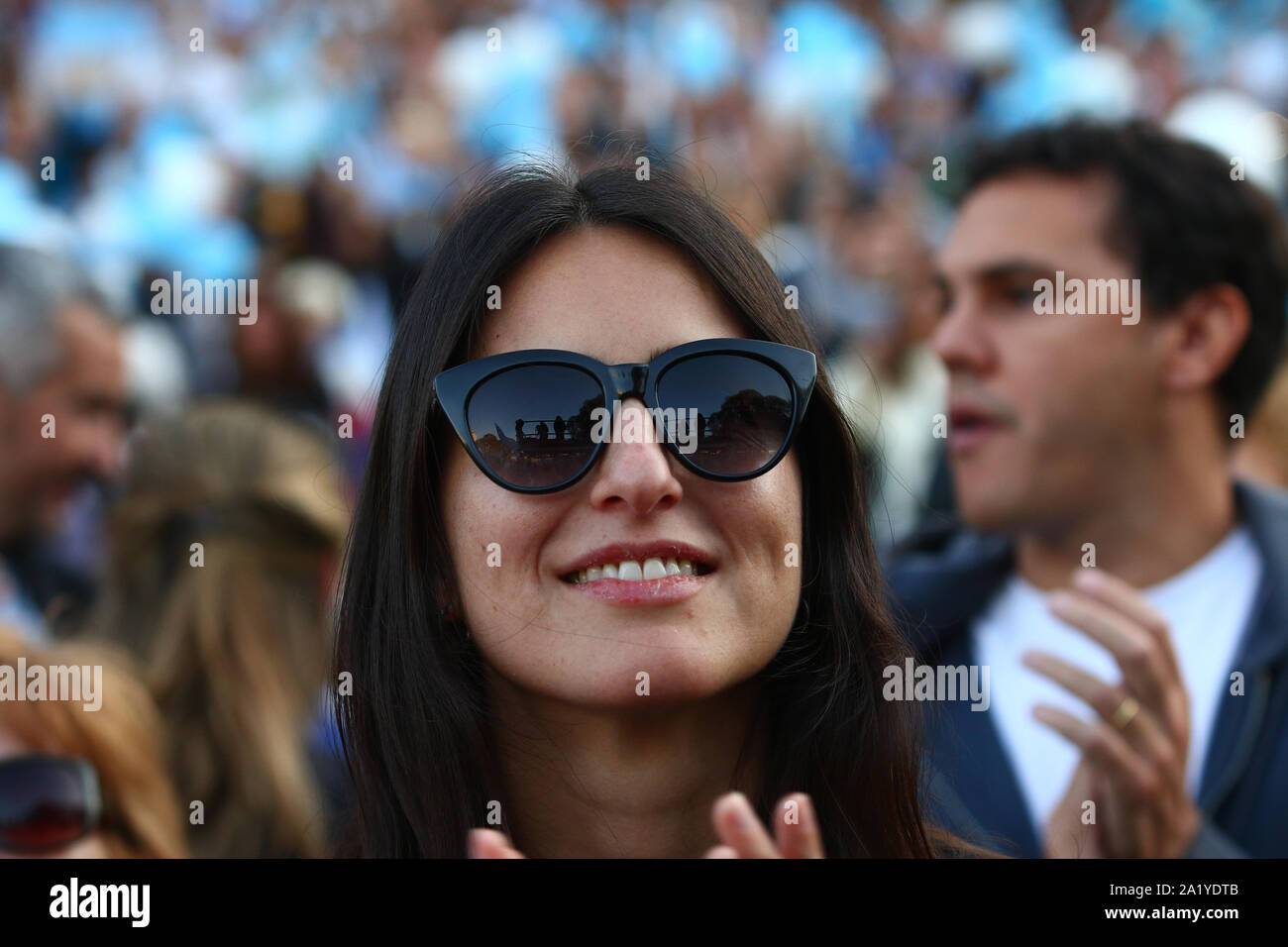 BUENOS AIRES, 28.09.2019: Thowsands of supporters attend the first meeting of Juntos por el Cambio to support reelection of Mauricio Macri as presiden Stock Photo