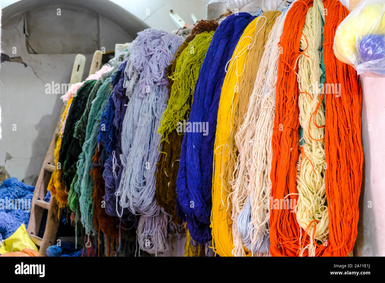 Wools in an old shop Stock Photo Alamy