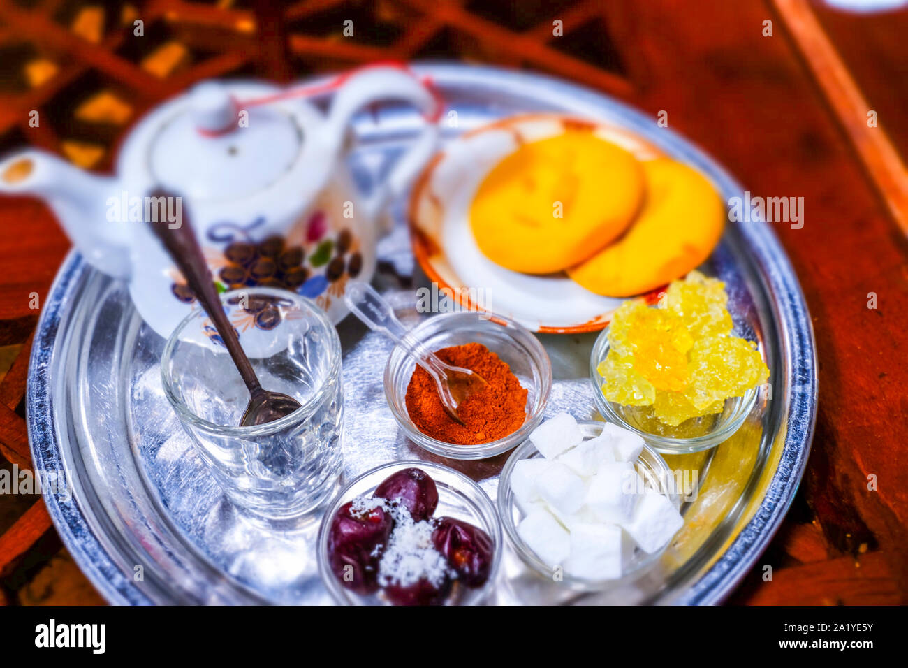 Tea, biscuits and sugar Stock Photo Alamy