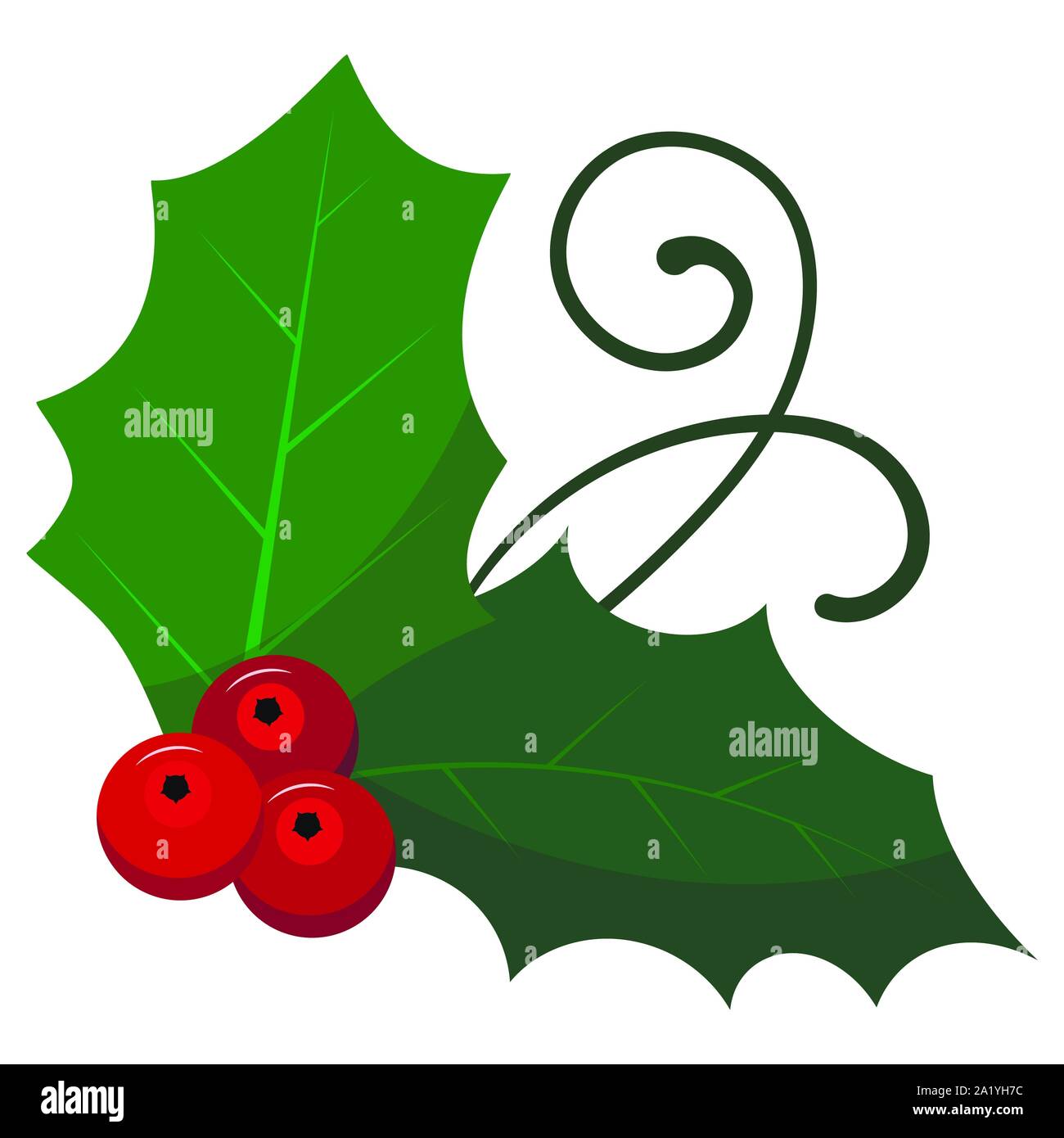 Holly leaf cartoon hi-res stock photography and images - Alamy