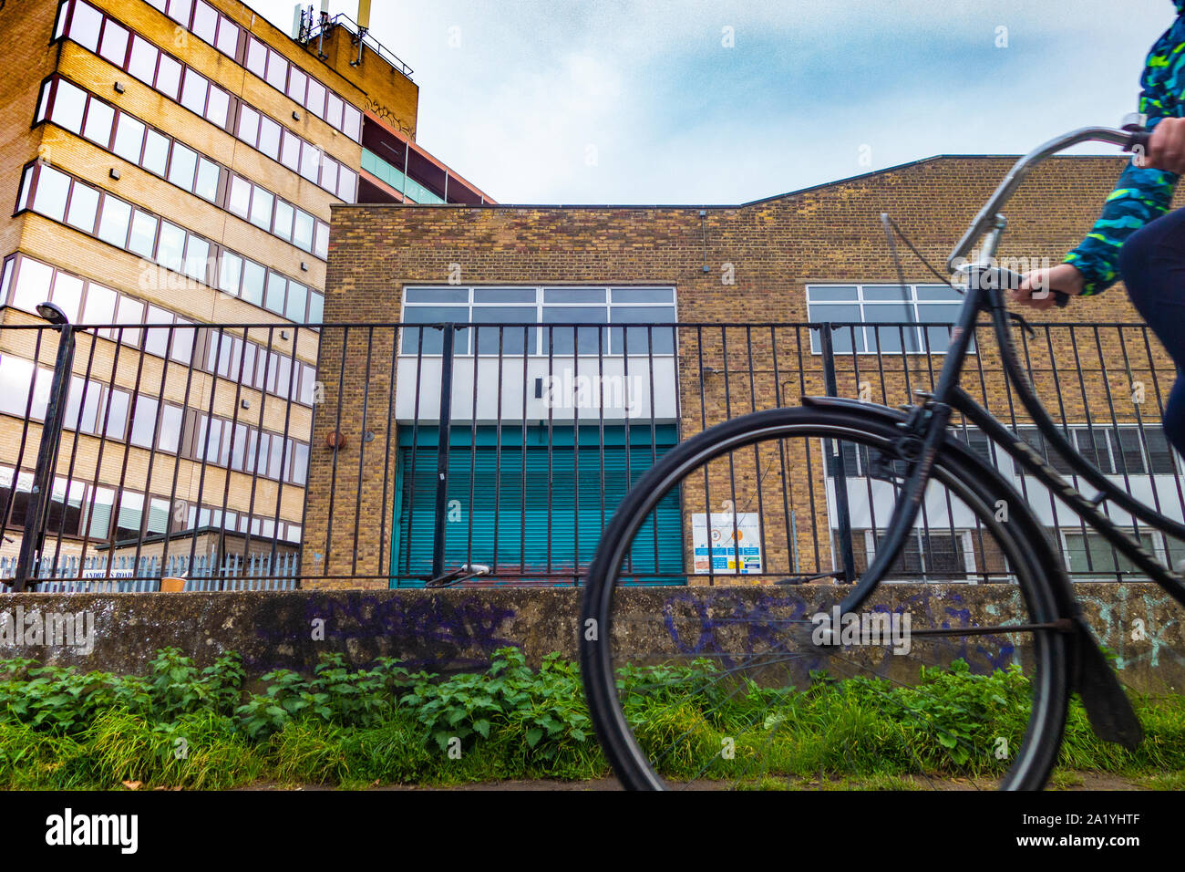 old fashioned ladies bike coming into picture Stock Photo Alamy
