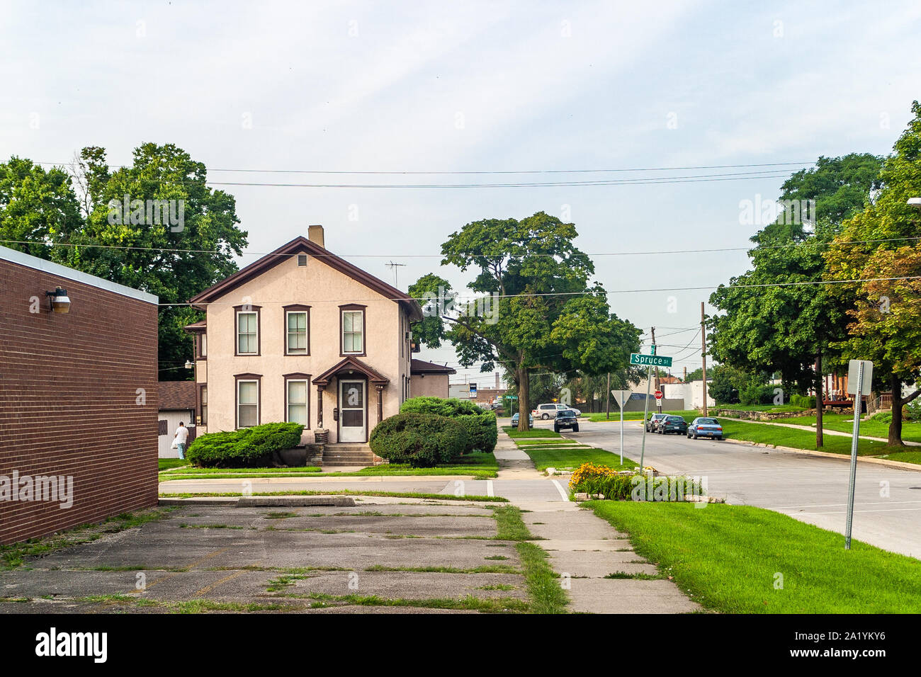 Buildings in downtown Aurora Stock Photo Alamy