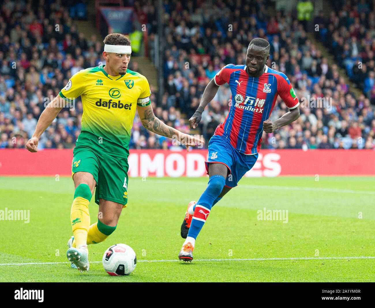 London, UK. 28th Sep, 2019. Norwich City Ben Godfrey during the Premier League match between Crystal Palace and Norwich City at Selhurst Park, London, England on 28 September 2019. Photo by Andrew Aleksiejczuk/PRiME Media Images. Credit: PRiME Media Images/Alamy Live News Stock Photo