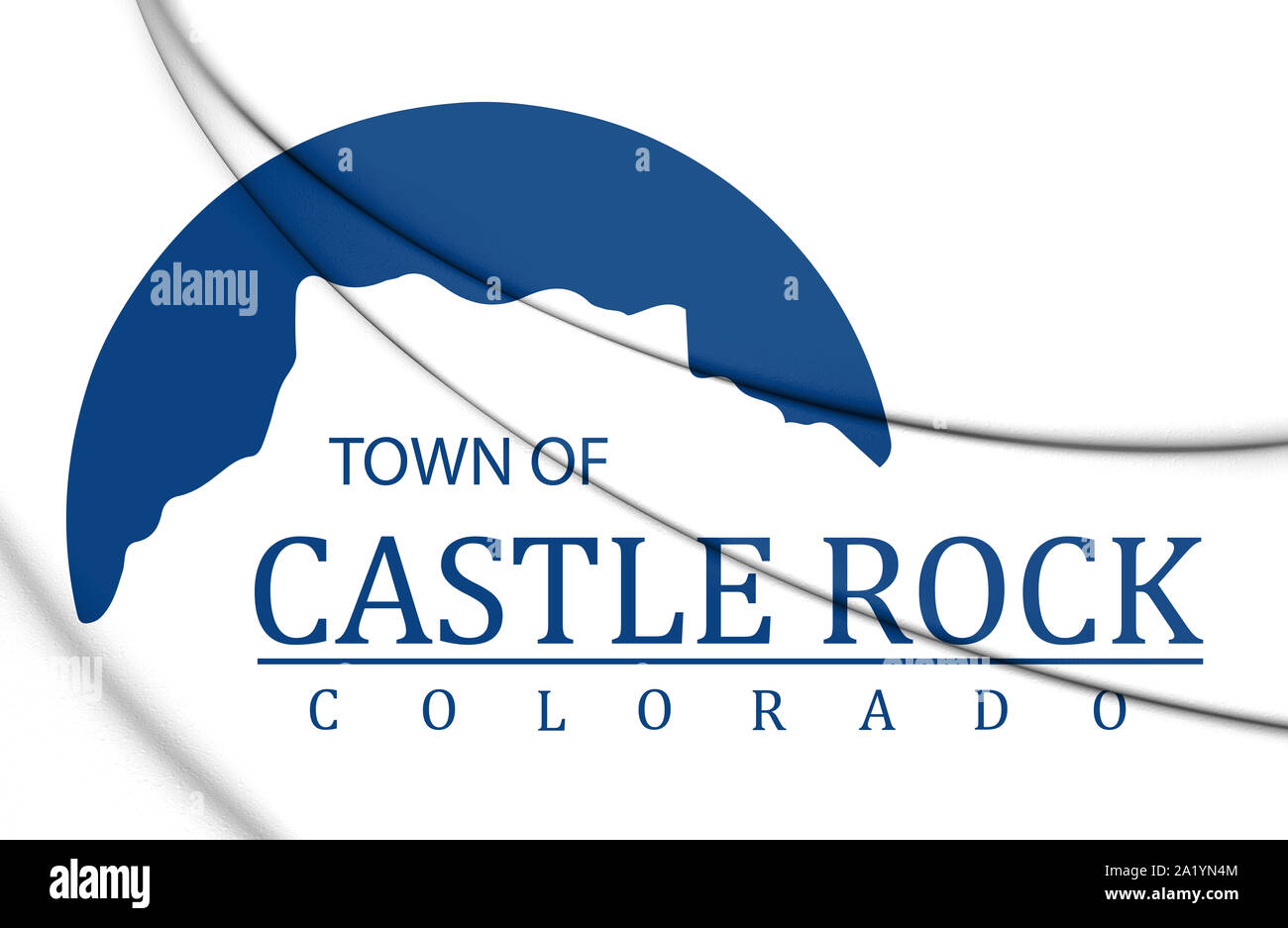 3D Emblem of Castle Rock (Colorado), USA. 3D Illustration Stock Photo
