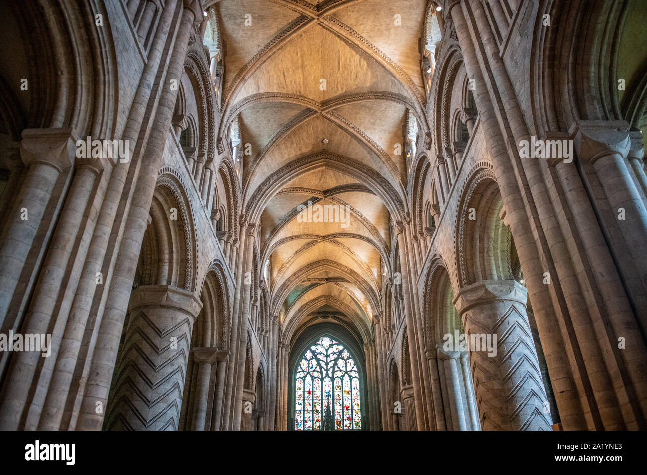 The Rib Vaulted Ceilings Within Durham Cathedral Durham United
