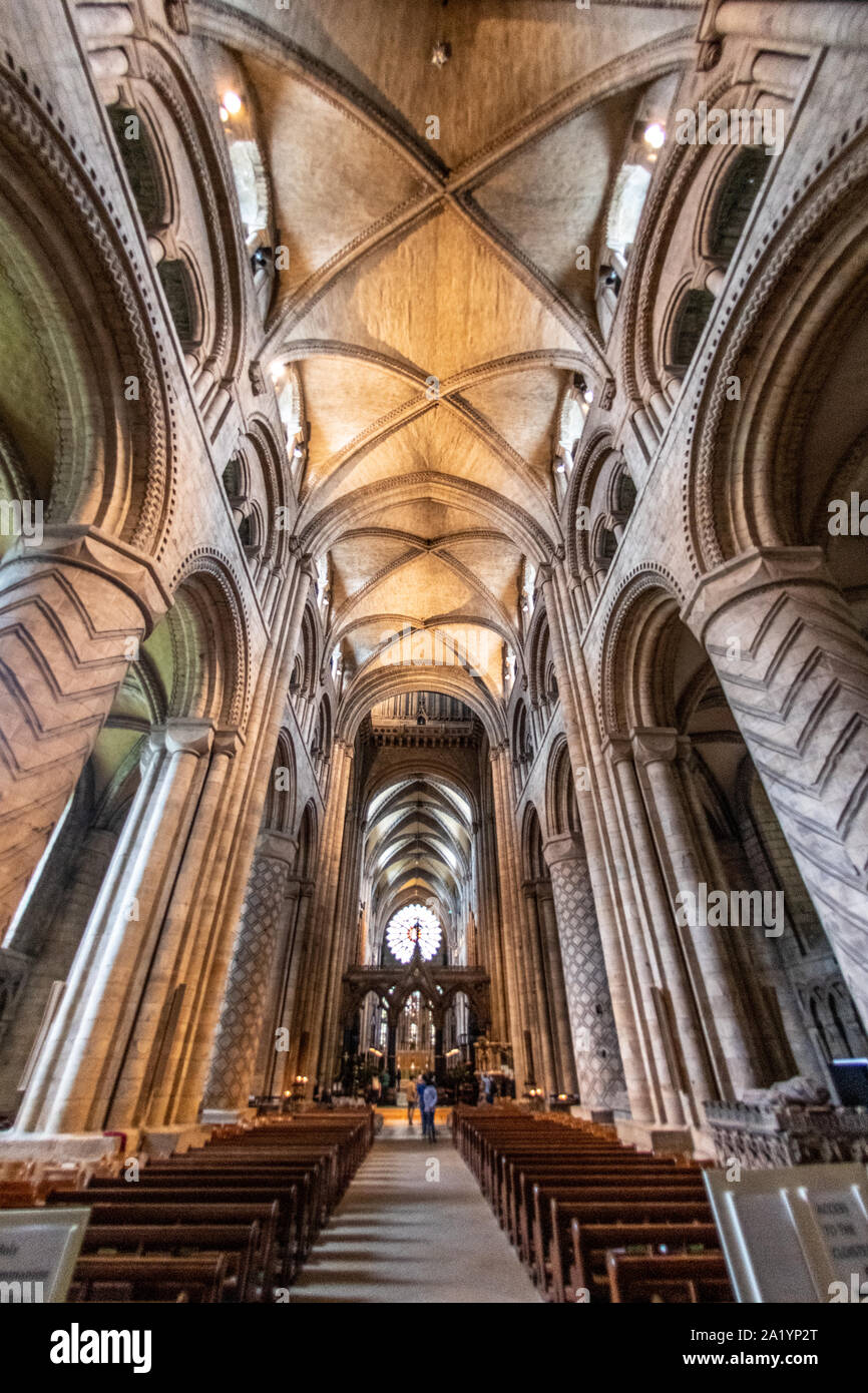 The Rib Vaulted Ceilings Within Durham Cathedral Durham United