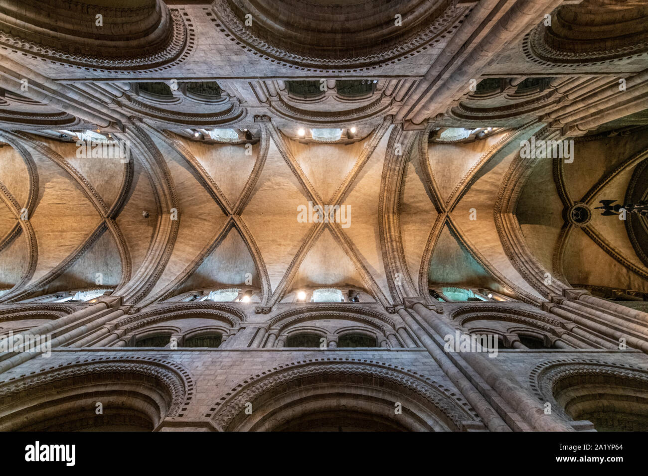 The Rib Vaulted Ceilings Within Durham Cathedral Durham United