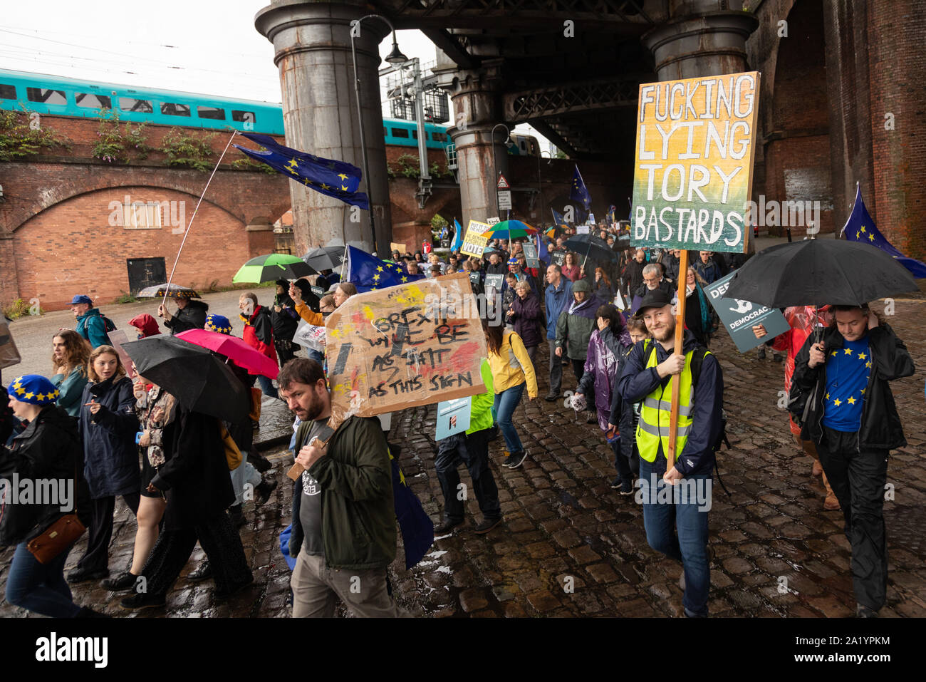 Manchester, UK. Sunday29th September, 2019. March and rally to reject Brexit and defend our democracy at the start of the Conservative Annual Conferen Stock Photo