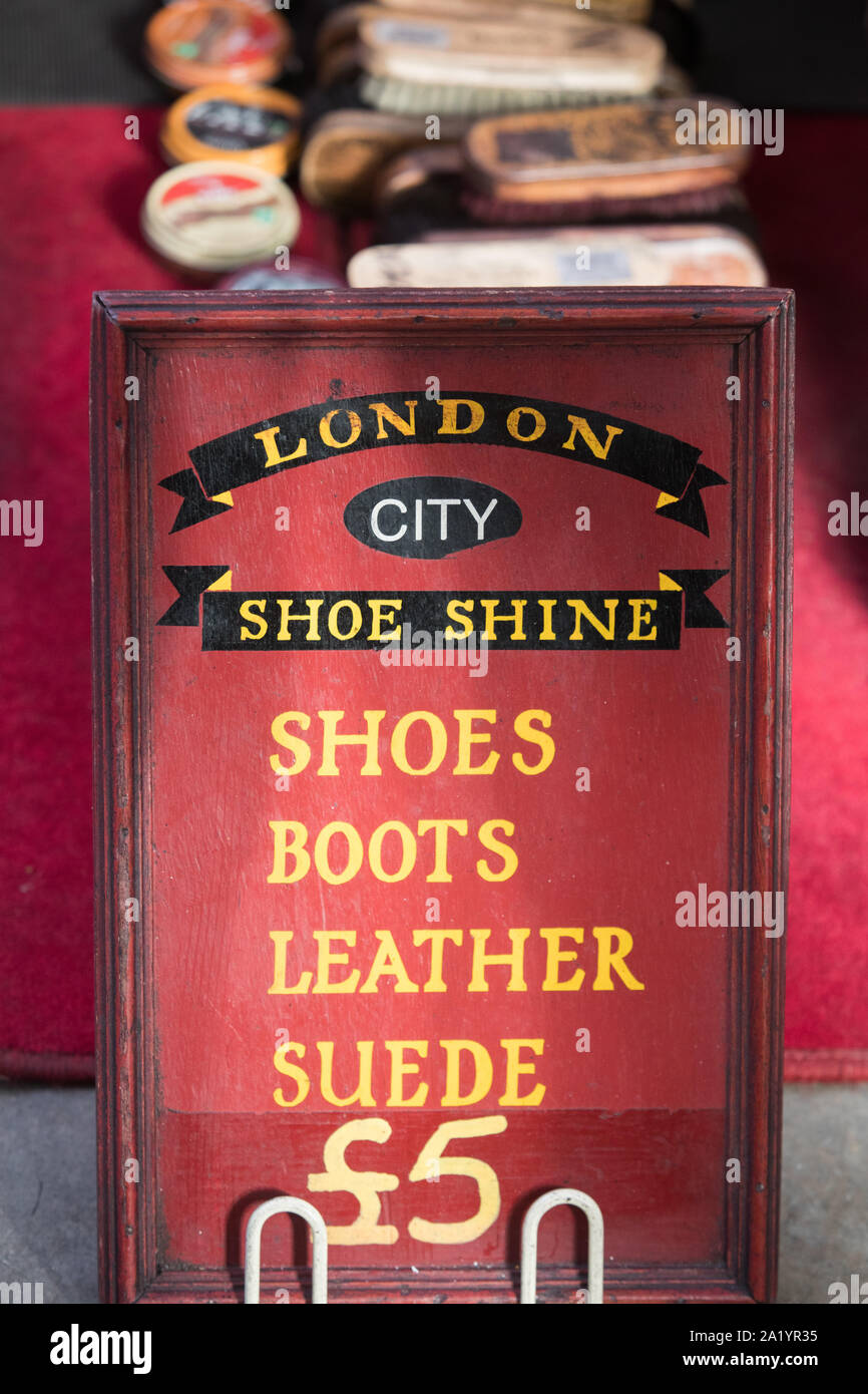 London City Shoe Shine Stock Photo Alamy