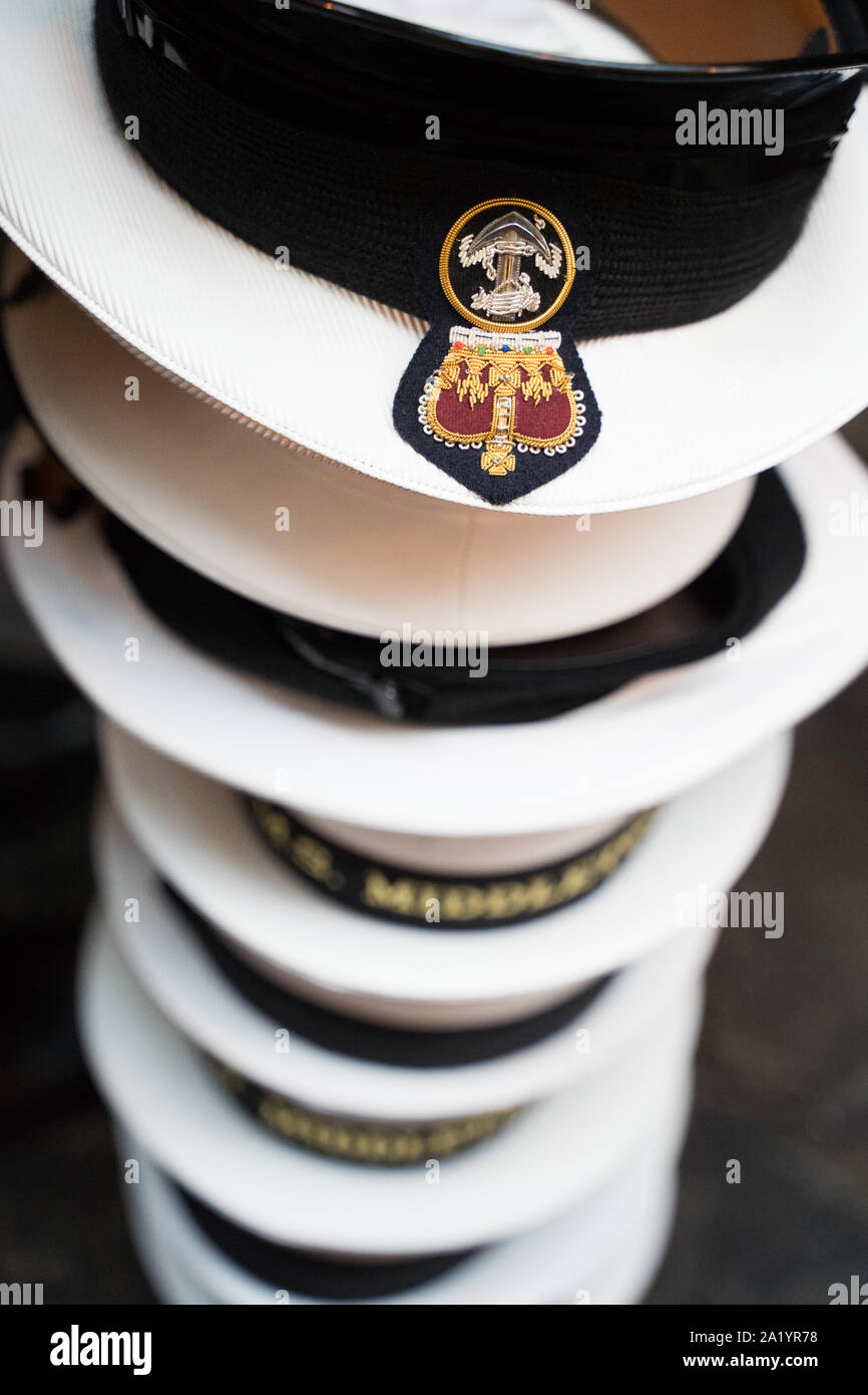 HMS Middleton cap tally as worn by The Royal Navy Stock Photo - Alamy