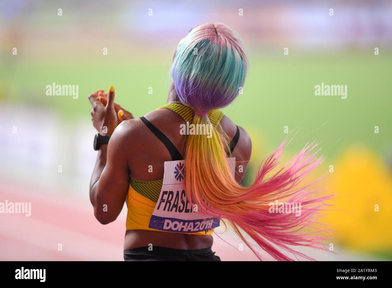 Shelly-Ann Fraser-Pryce (Jamaica). 100 metres Gold Medal. IAAF World ...