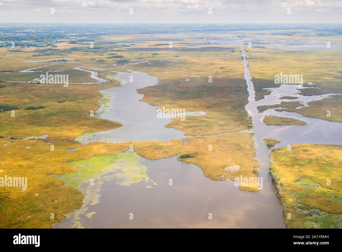 Aerial photograph of Horicon Marsh, near Horicon, Wisconsin, USA Stock Photo Alamy