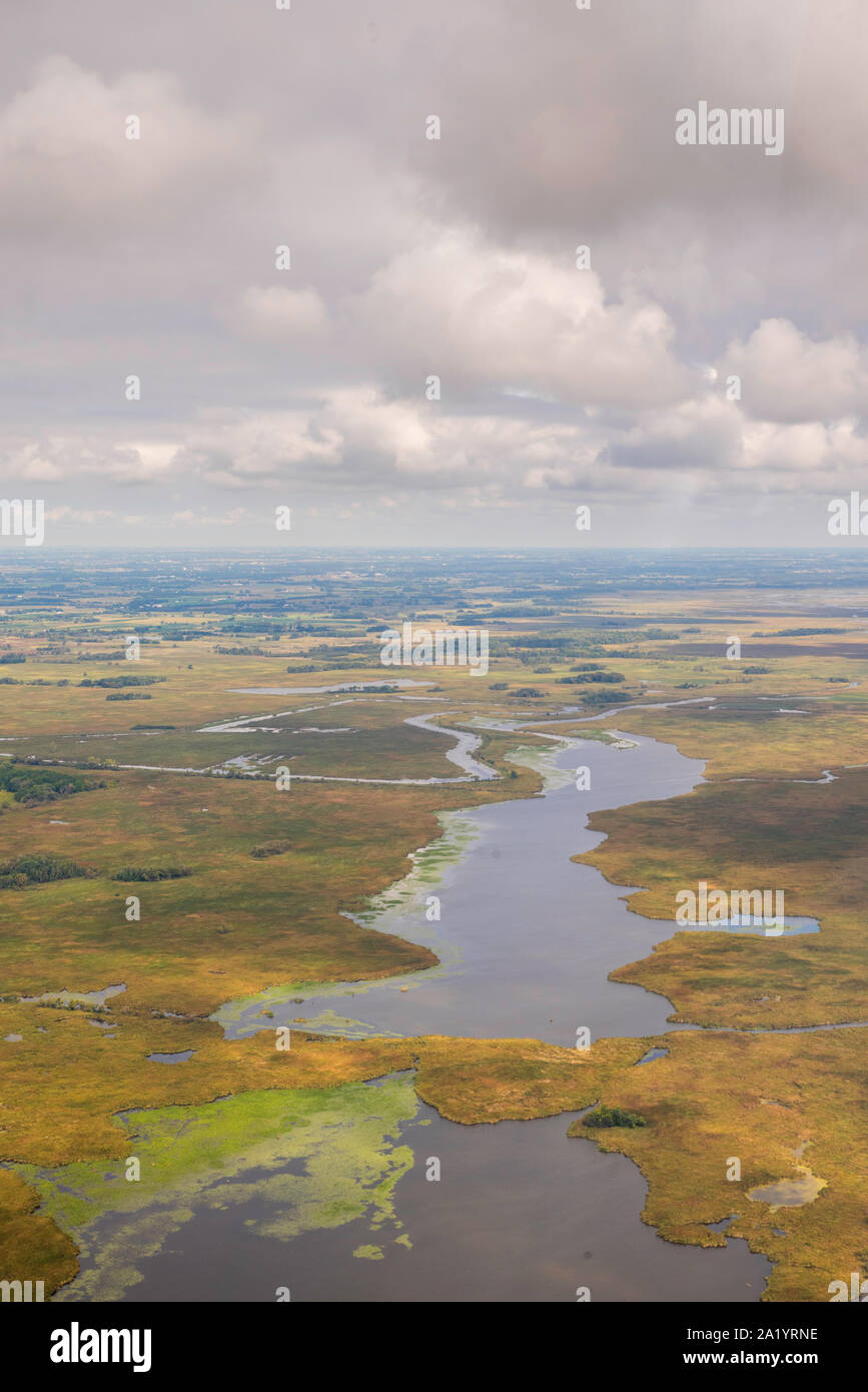 Aerial photograph of Horicon Marsh, near Horicon, Wisconsin, USA Stock Photo Alamy