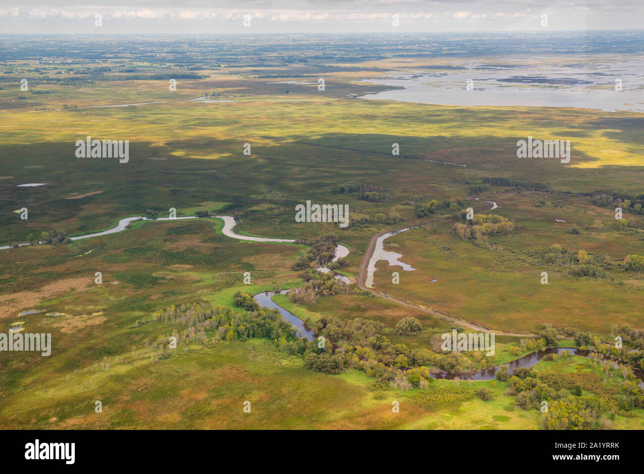 Aerial photograph of Horicon Marsh, near Horicon, Wisconsin, USA Stock Photo Alamy