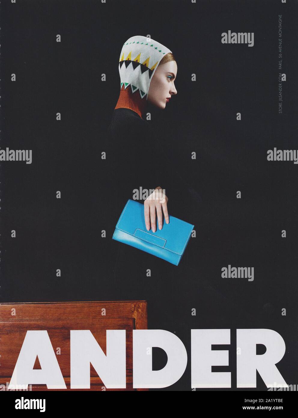 poster advertising Jil Sander with Daria Strokous in paper magazine from  2011 year, advertisement, creative Jil Sander advert from 2010s Stock Photo  - Alamy