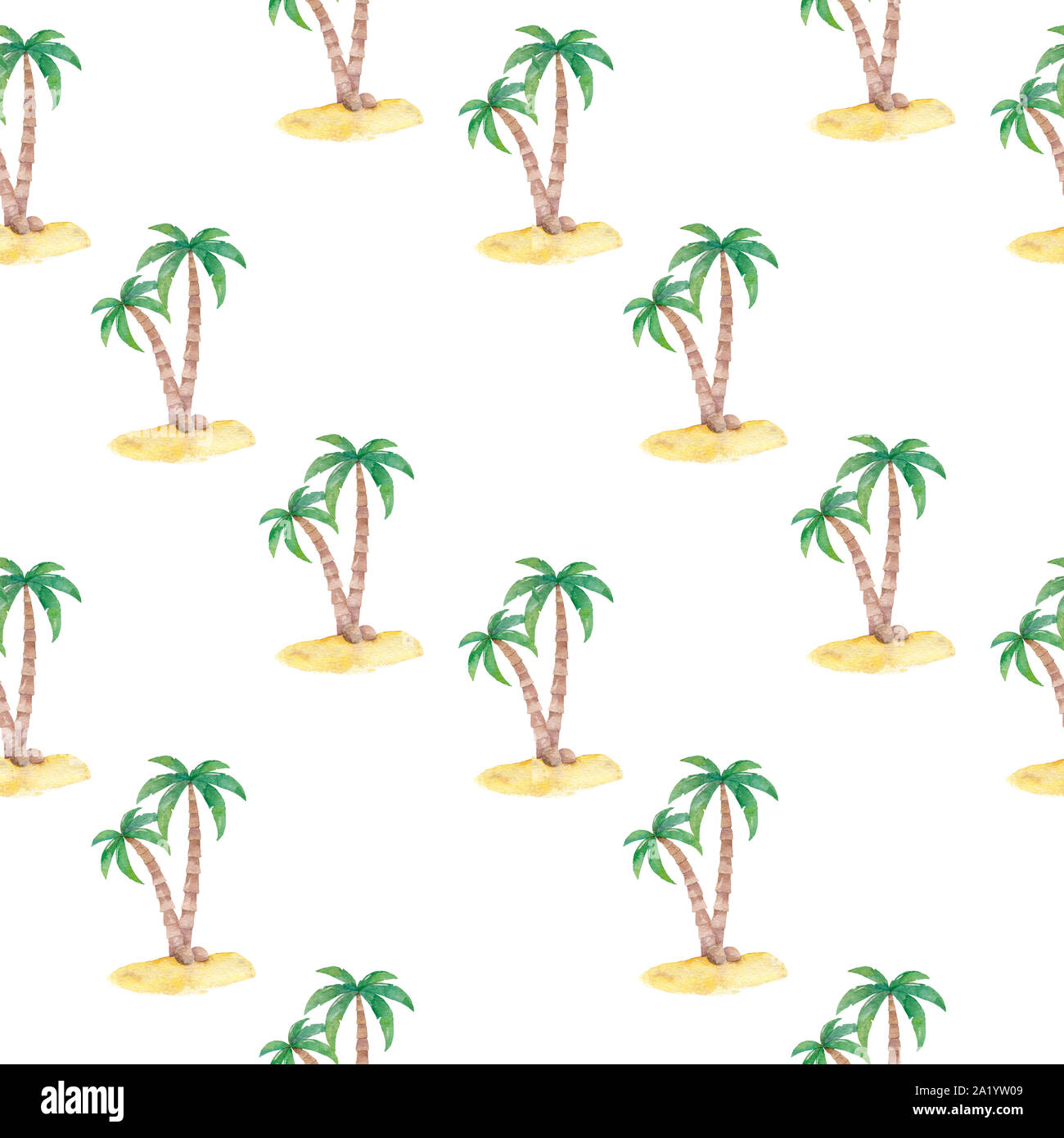 Tropical palm trees set, beach and nature concept. Bright tropical