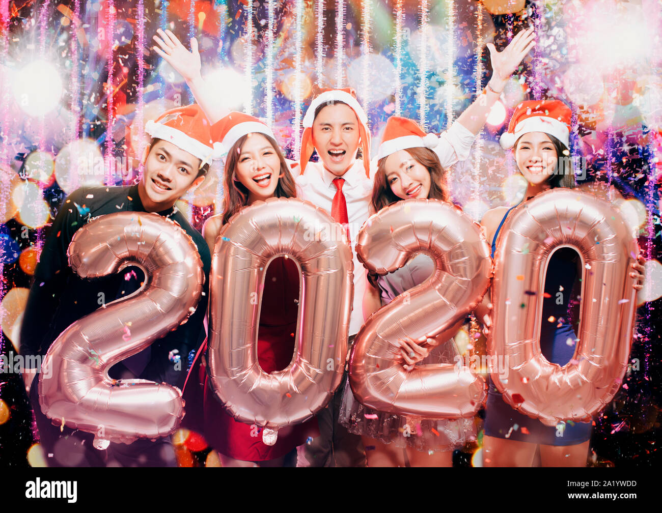 christmas party 2020 Young Group Celebrating New Yew 2020 In Christmas Party Stock Photo Alamy christmas party 2020